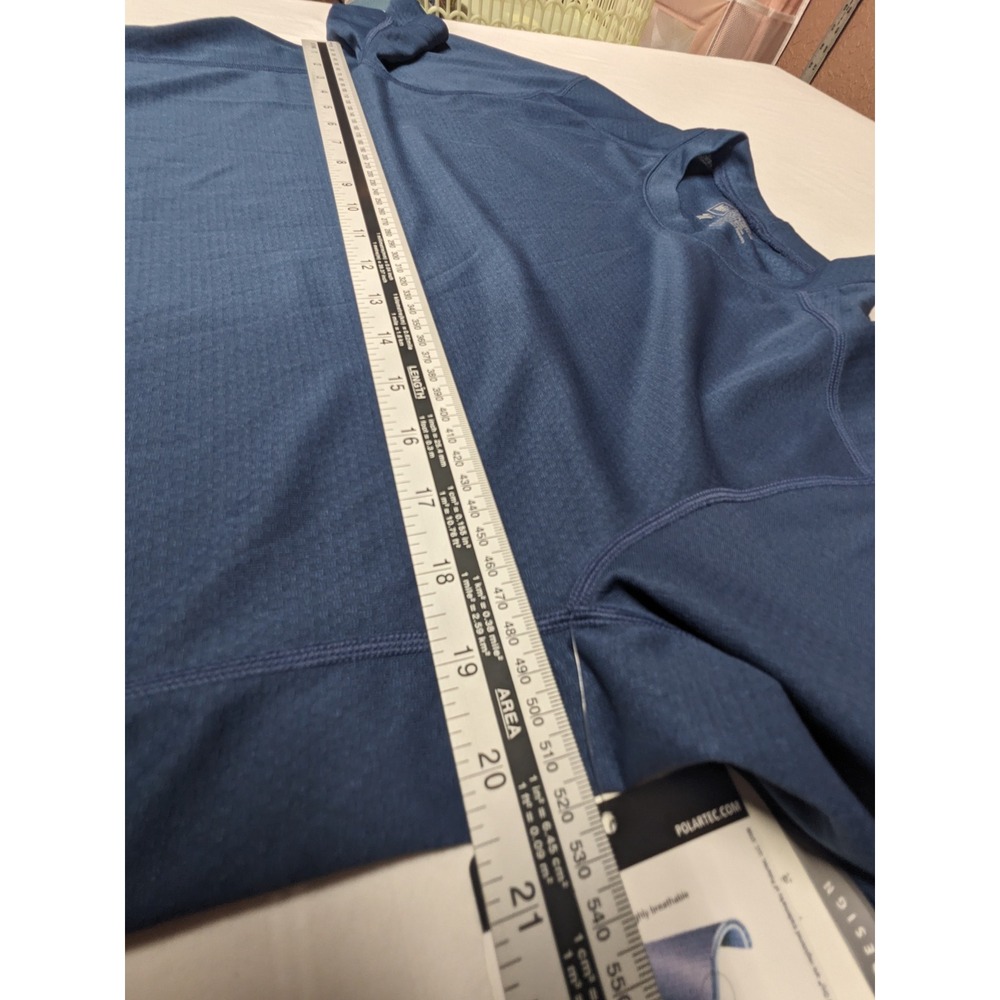 REI Mens Polartec Power Dry Lightweight Base Layer Crew Shirt Orion Blue Medium - Picture 11 of 12